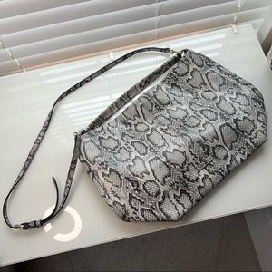 COLE HAAN Snakeskin Double Strap Hobo Bag